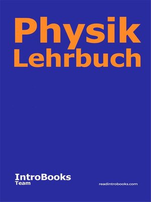 cover image of Physik Lehrbuch